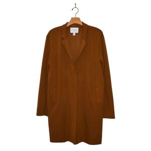 CAROLINA BELLE MONTREAL Womens Brown Long Sleeve Open Front‎ Coat